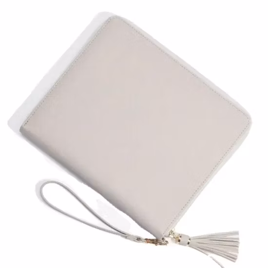 Cloth & Leather Material Cardboard Padfolio Organizer Portfolio with Clip and Phone Pocket